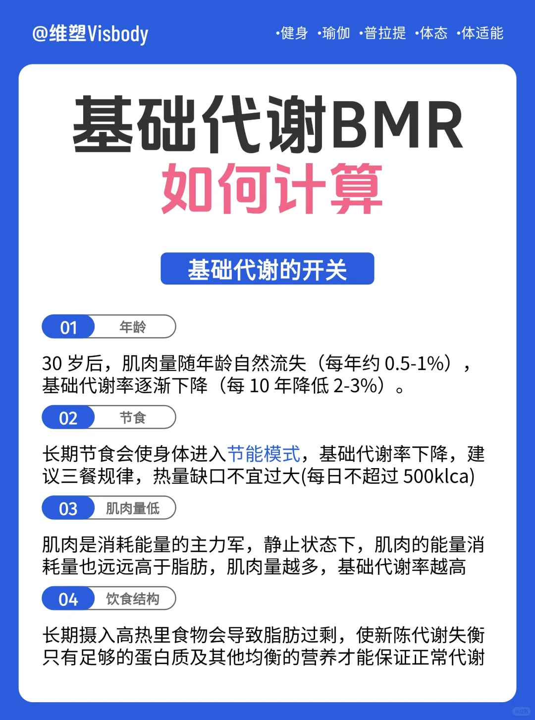 关于减肥你必须会算的基础代谢❓