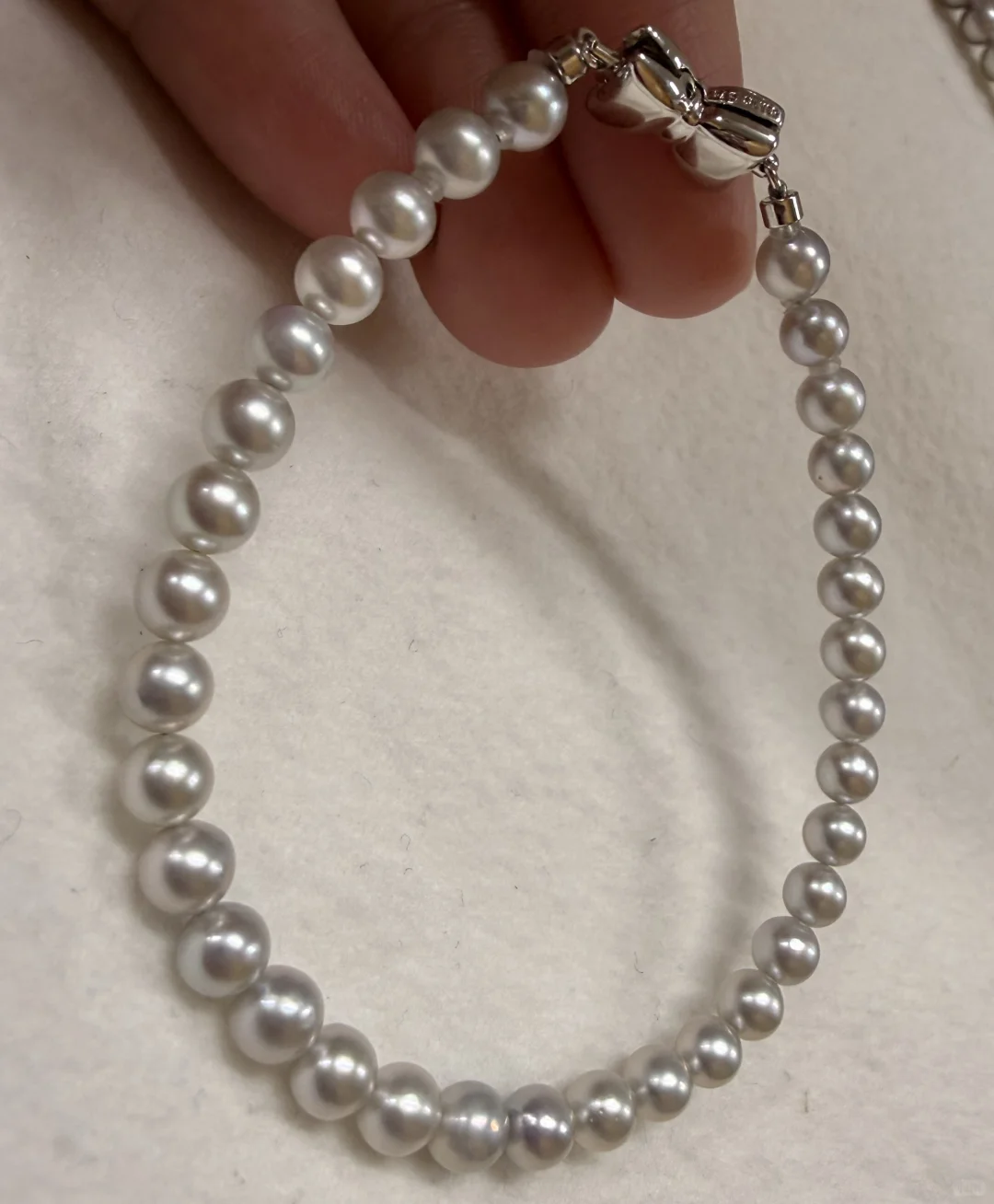 天然灰珍珠手链～爆亮爆美～珍珠人有自己的