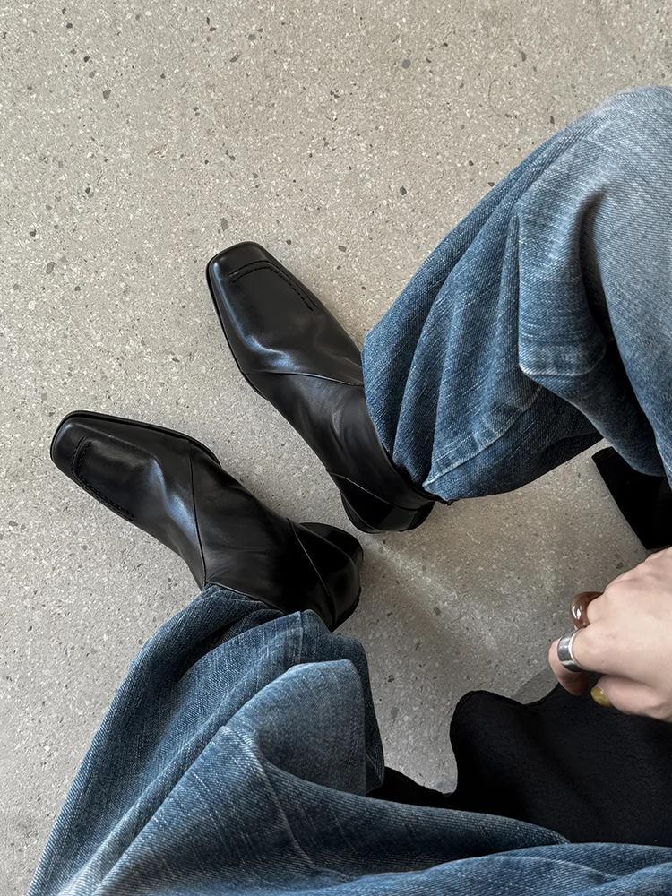 🍂复古粗跟靴子，通勤也能美美哒！