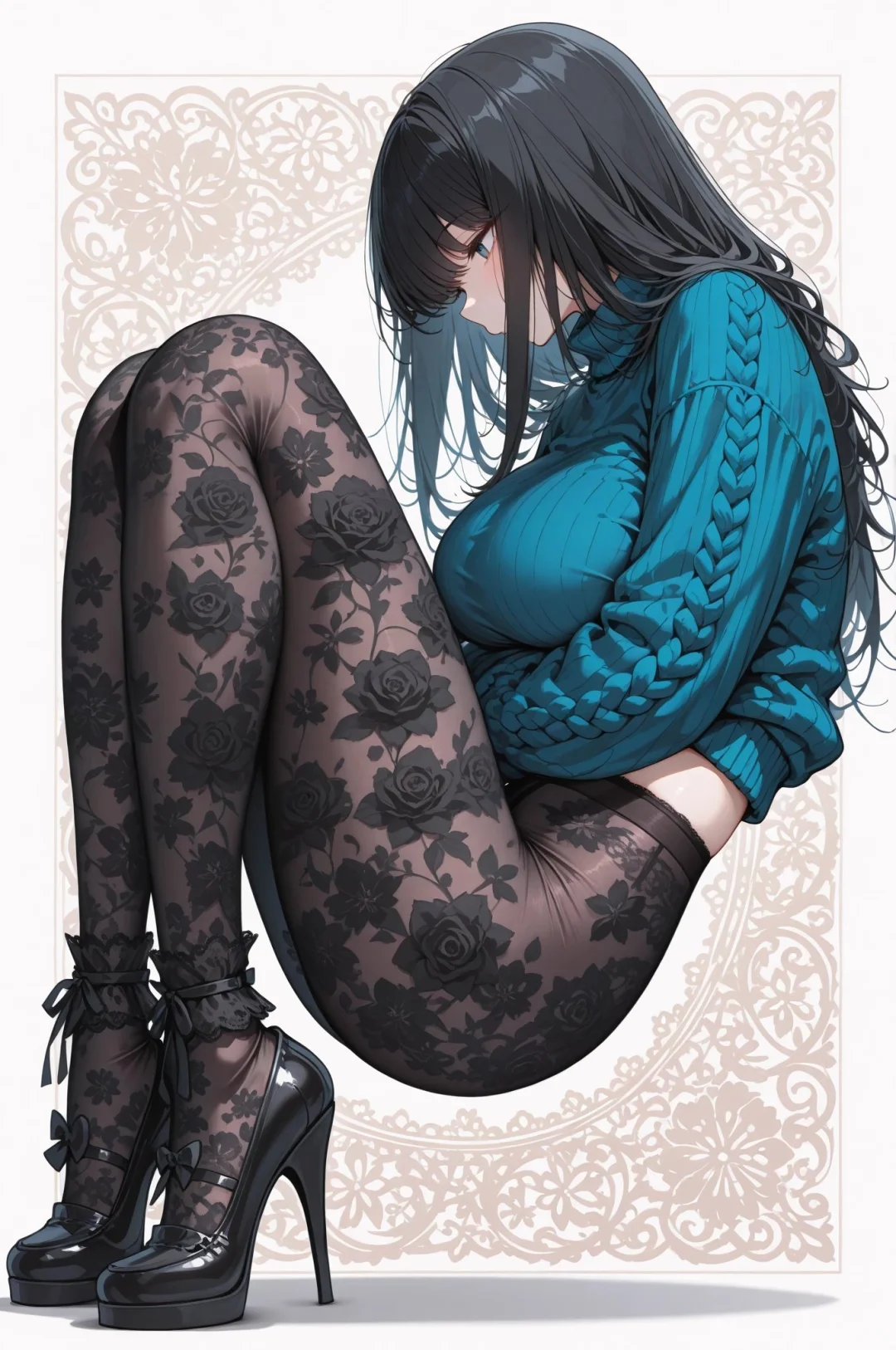 壁纸！！黑丝……大花……才是归宿……！