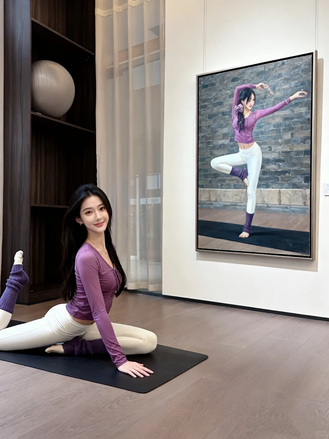 今天是葡萄味的瑜伽女孩🍇