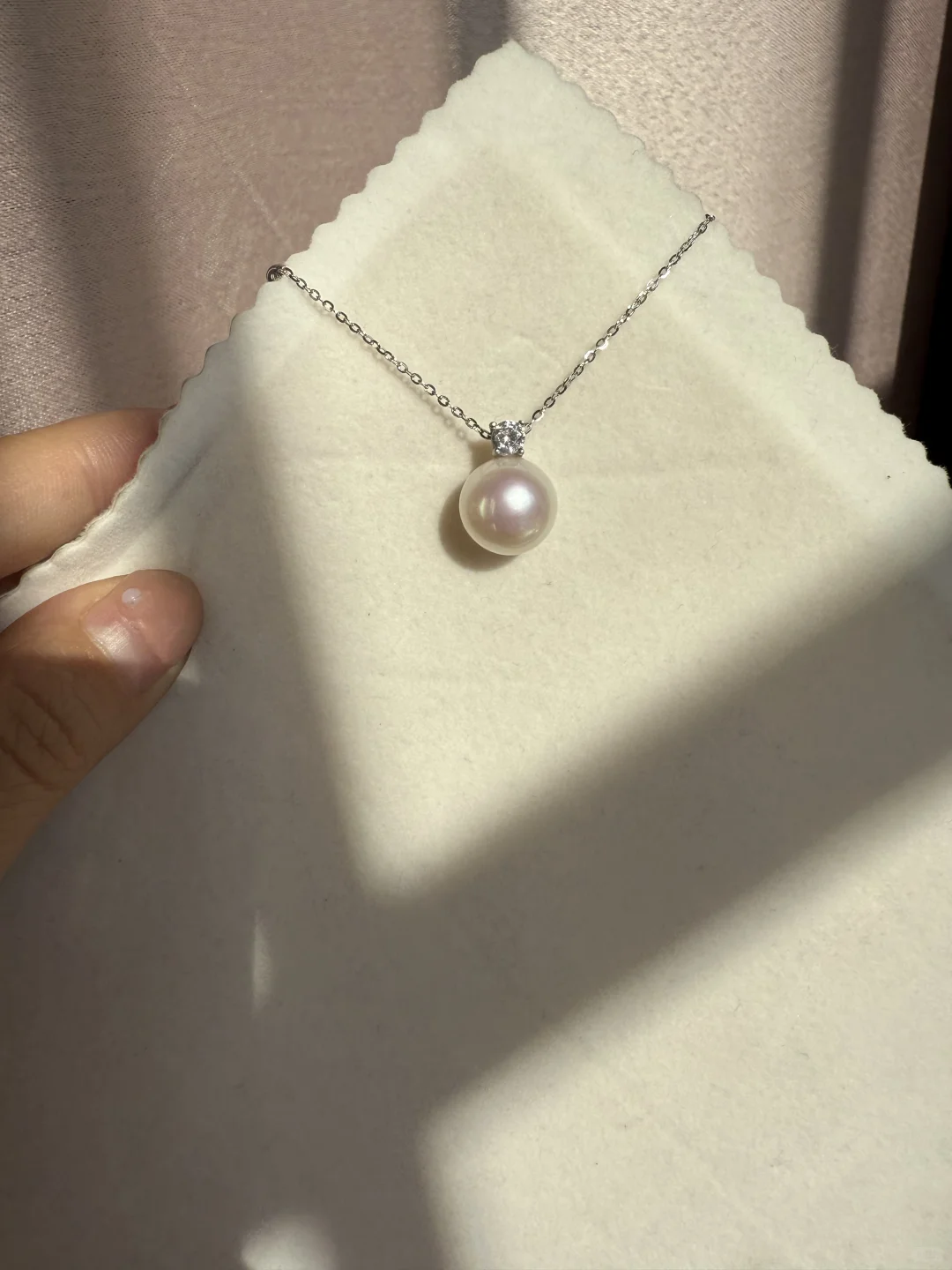 天然极光淡水珍珠吊坠12mm➗