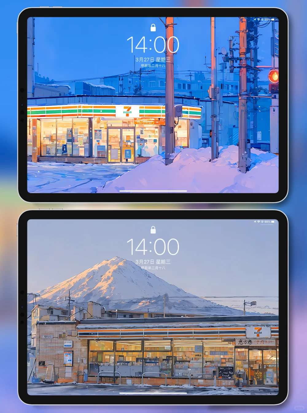X484-冬日便利店|iPad壁纸|电脑|手机壁纸