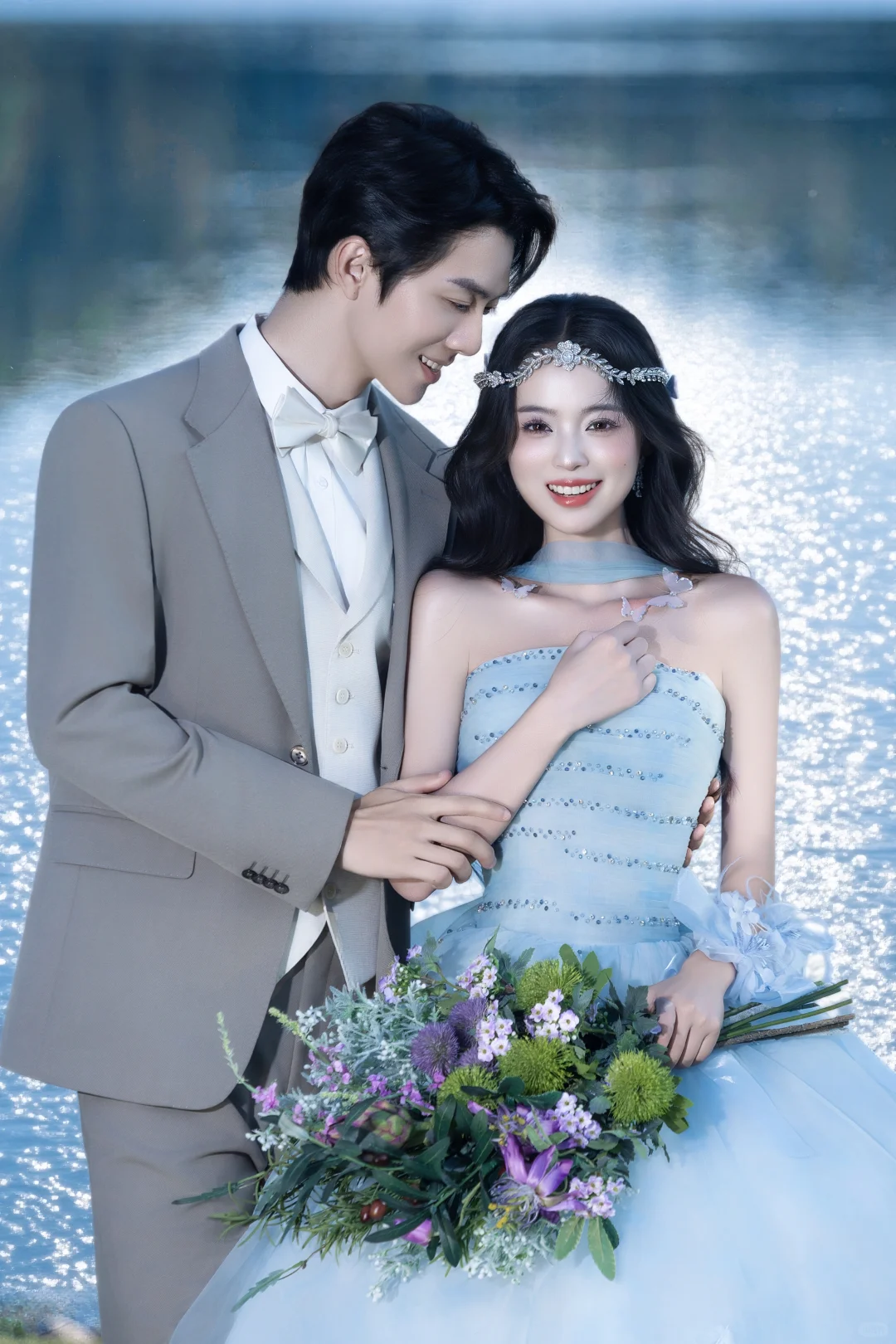 谁还没拍白鹿同款婚纱照🌊湖光仙纱超治愈
