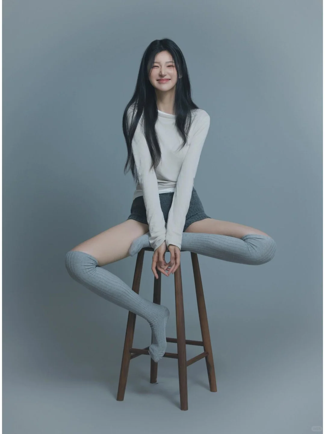 上海正宗大长腿 灰色更出彩