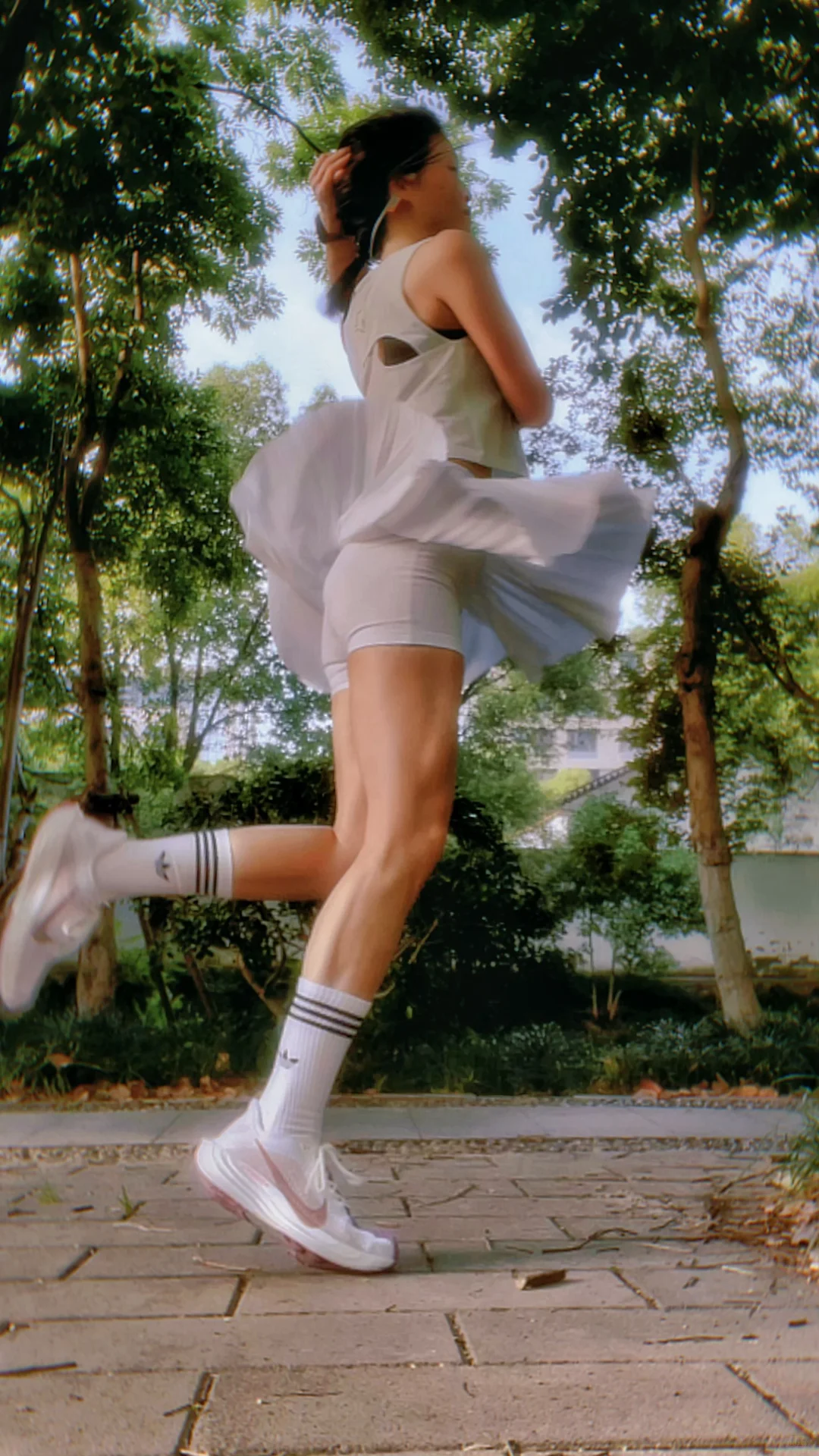 长跑的腿部线条