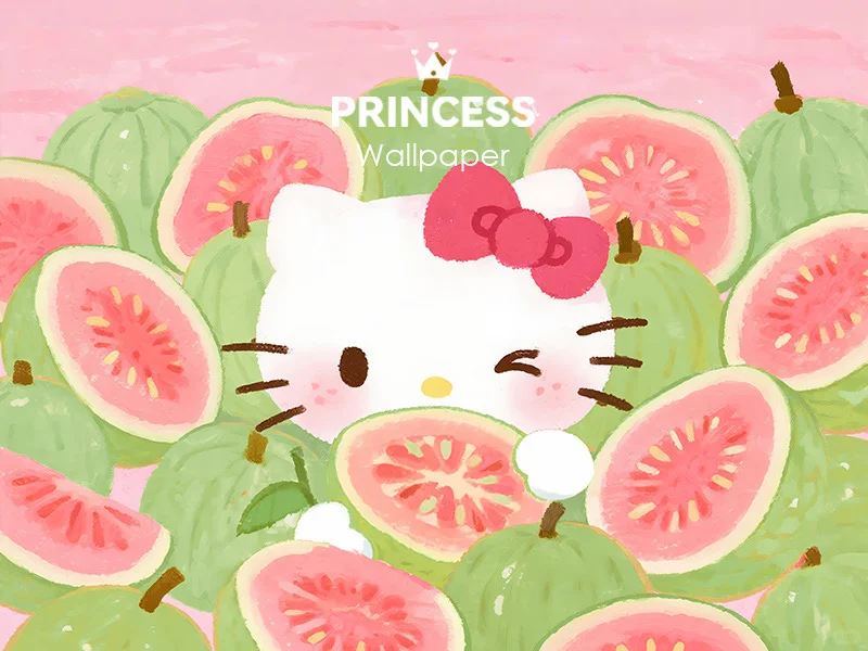1104#🍉HelloKitty满屏番石榴🩷平板壁纸