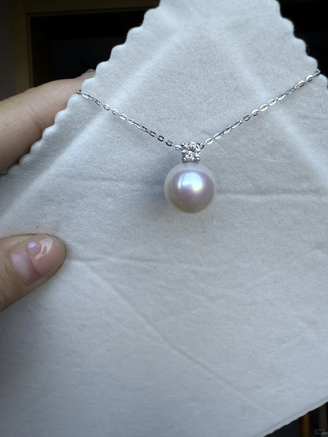 天然极光淡水珍珠吊坠12mm➗