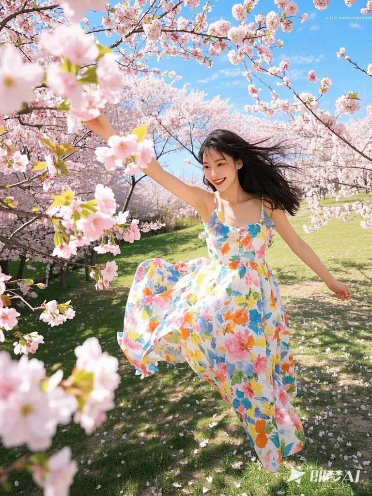 春季穿搭｜这件印花长裙也太春天了吧