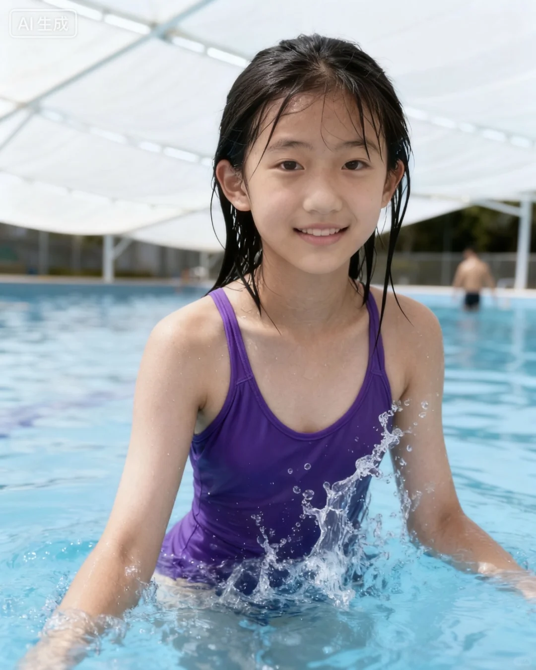 有点湿的游泳女孩💦