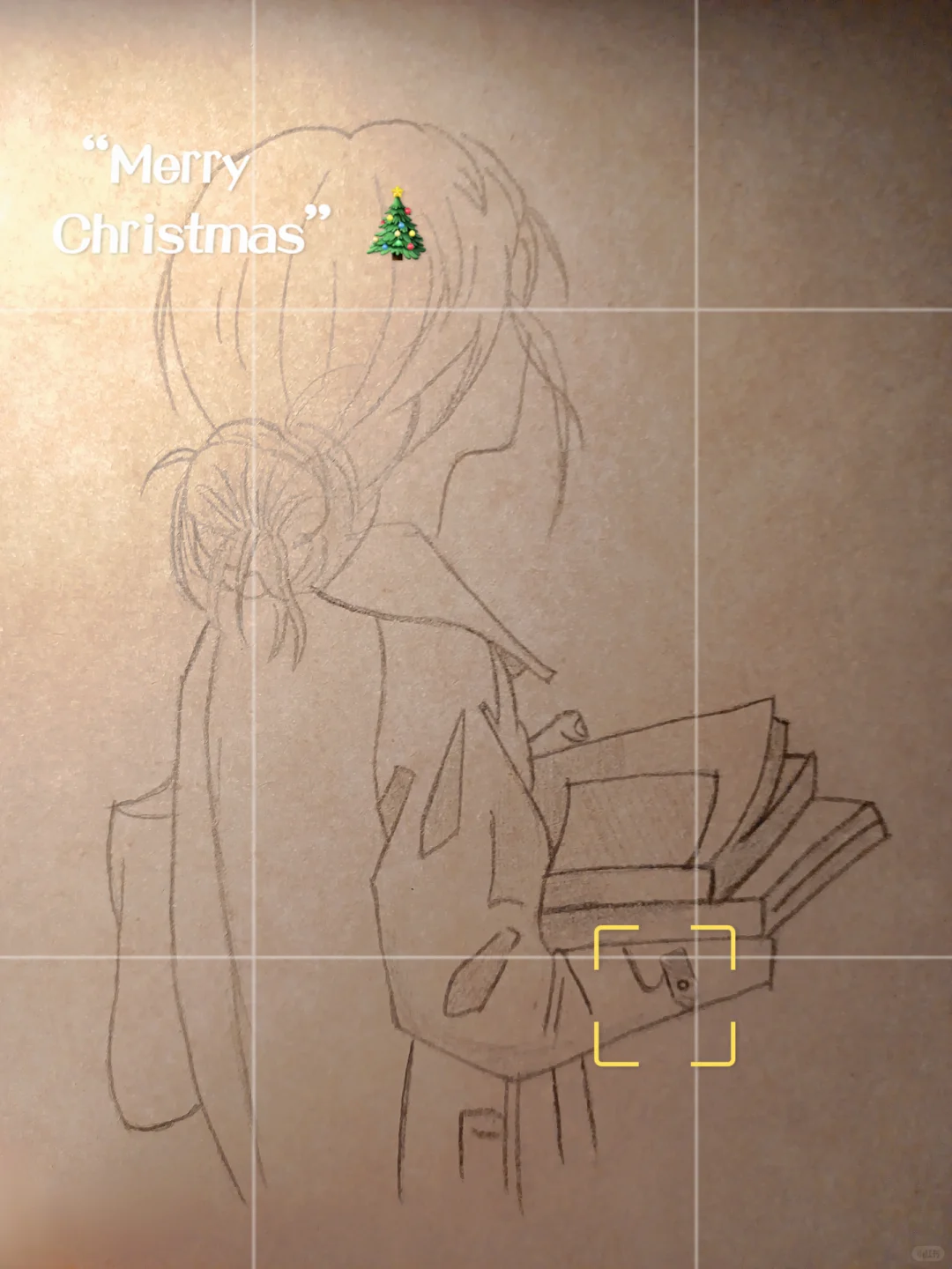 临摹线条画，线性素描女孩👧