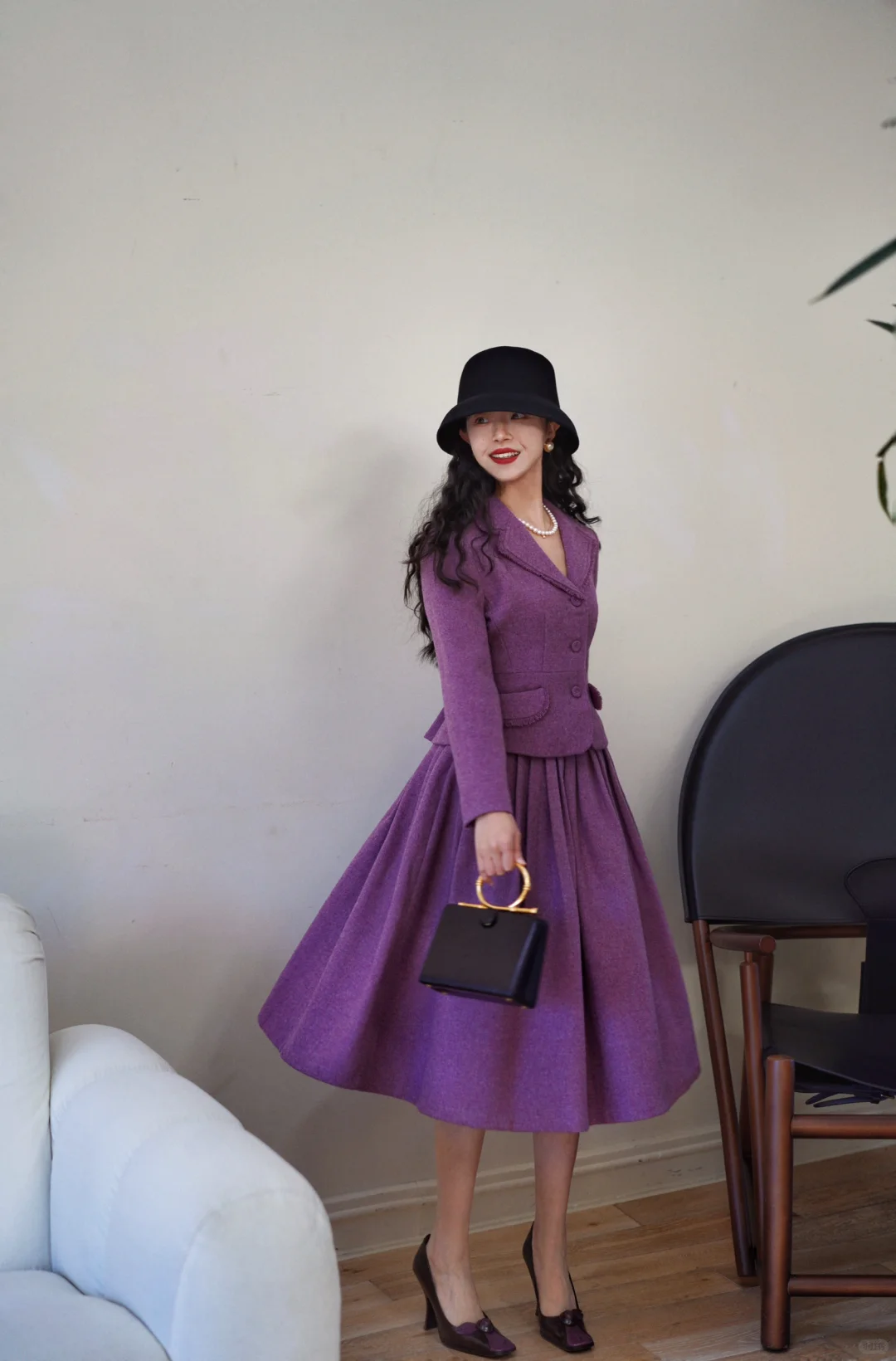 复古衣橱｜一抹紫色优雅