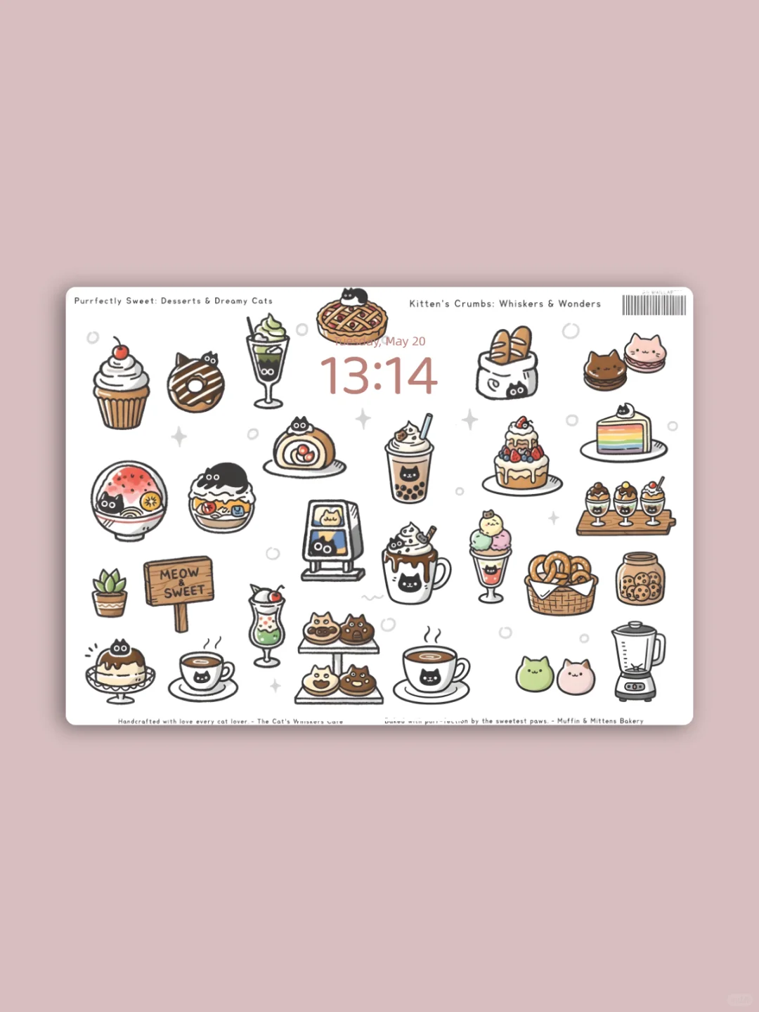 喵了个咪！可爱暴击甜品壁纸 ｜iPad壁纸