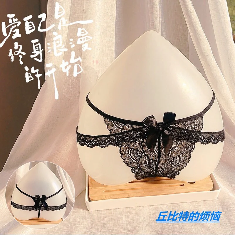 交叉绑带蕾丝内裤