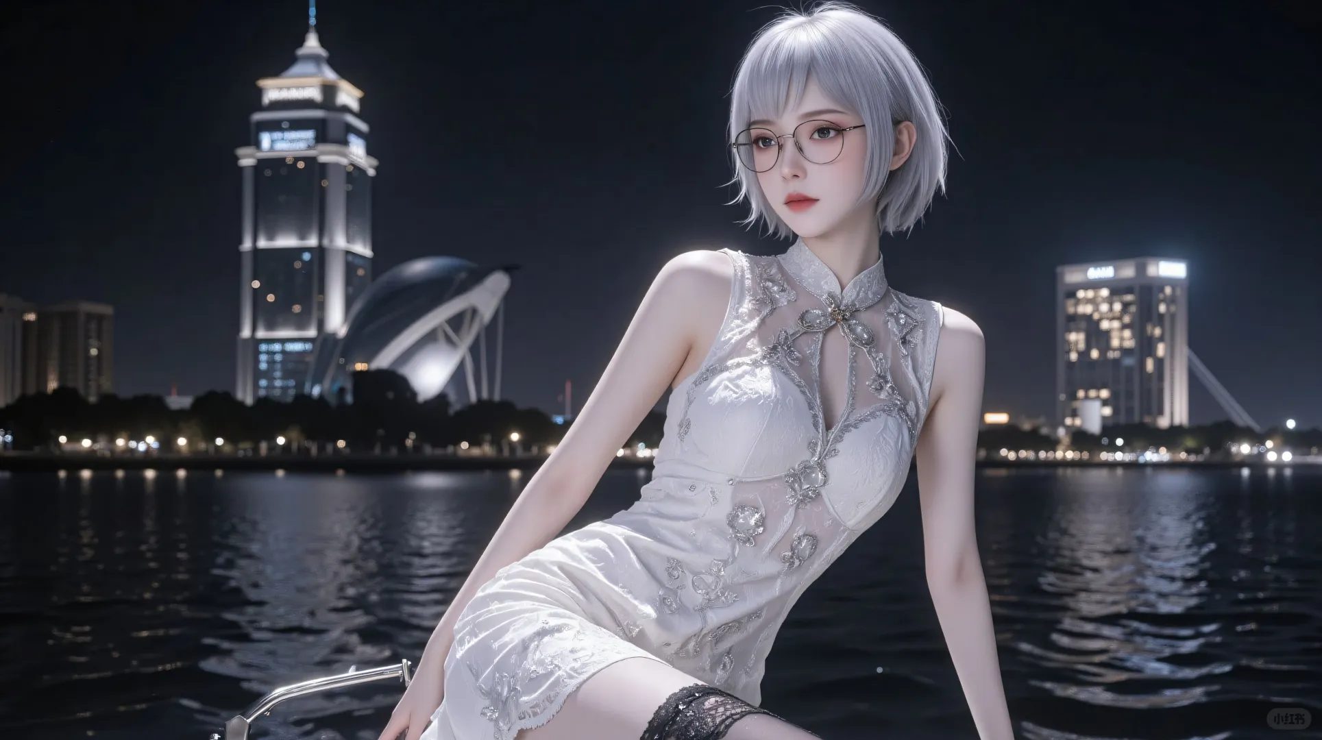 白月魁｜中式旗袍、氛围感拉满