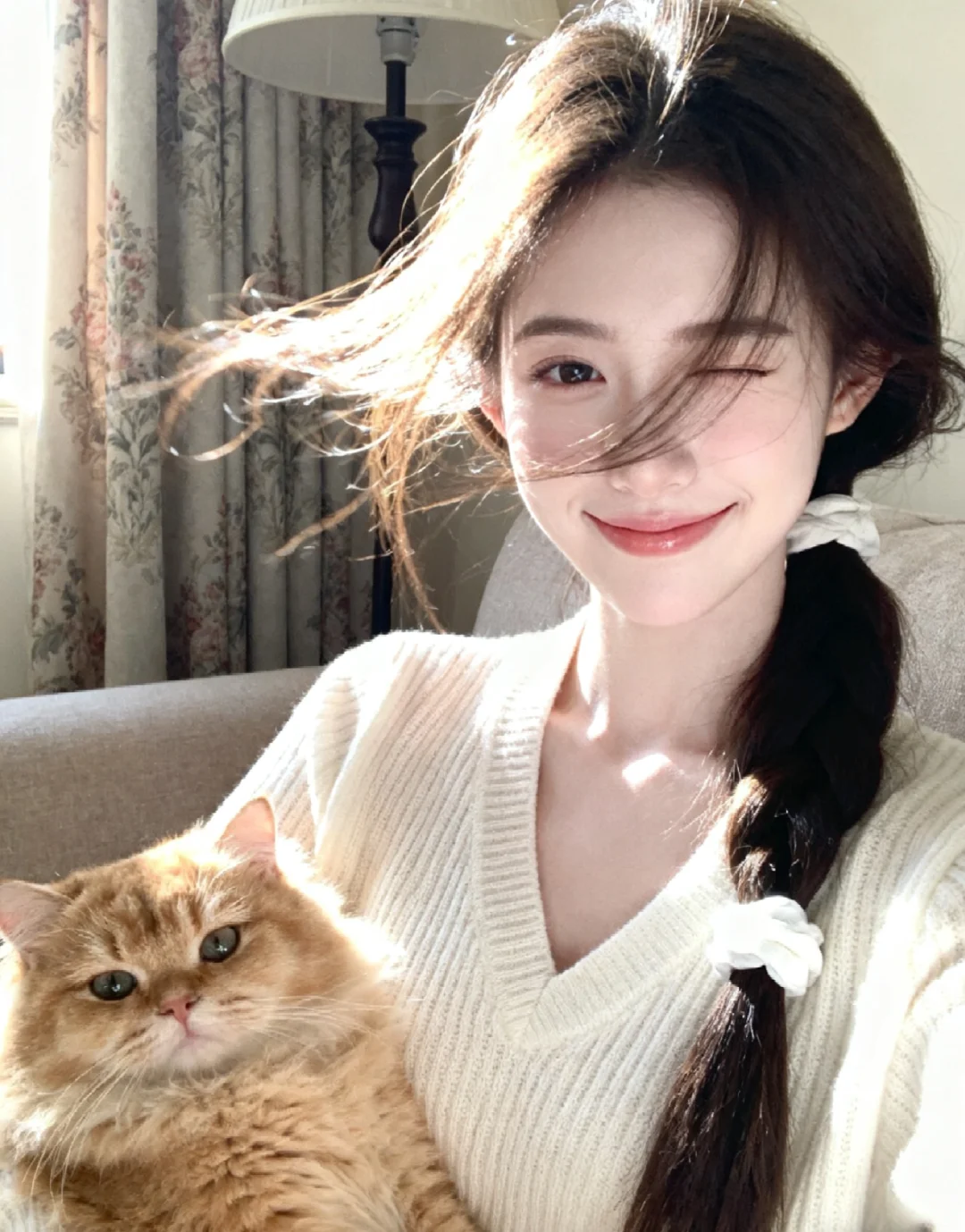 谁能拒绝会陪我晒太阳的橘猫呢✨