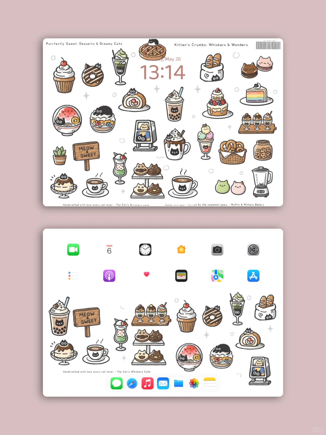 喵了个咪！可爱暴击甜品壁纸 ｜iPad壁纸