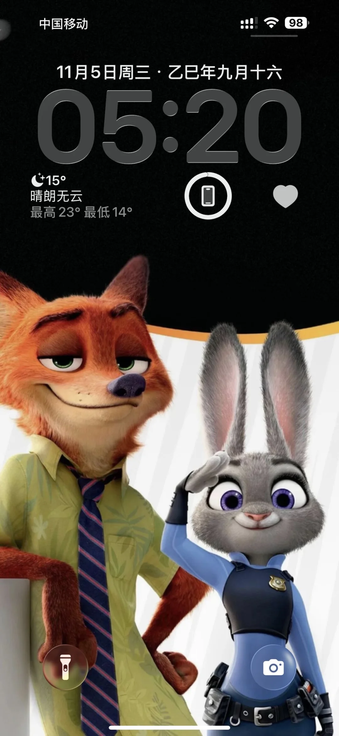 𝗦𝗛𝗔𝗥𝗘：疯狂动物城·手机锁屏壁纸🦊🐰