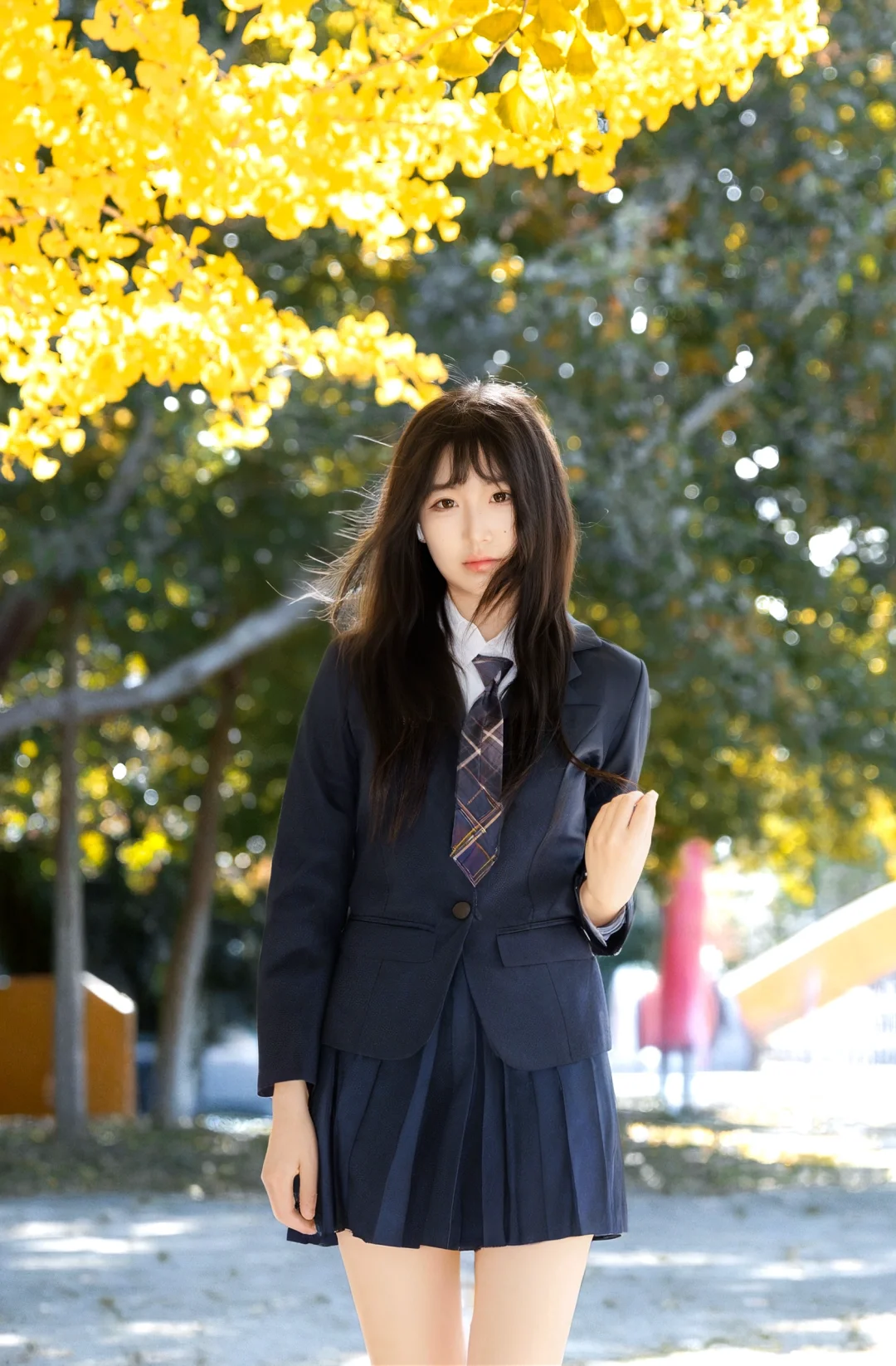 【🍂朝阳公园秋日心动警报！JK短裙×银杏雨，清