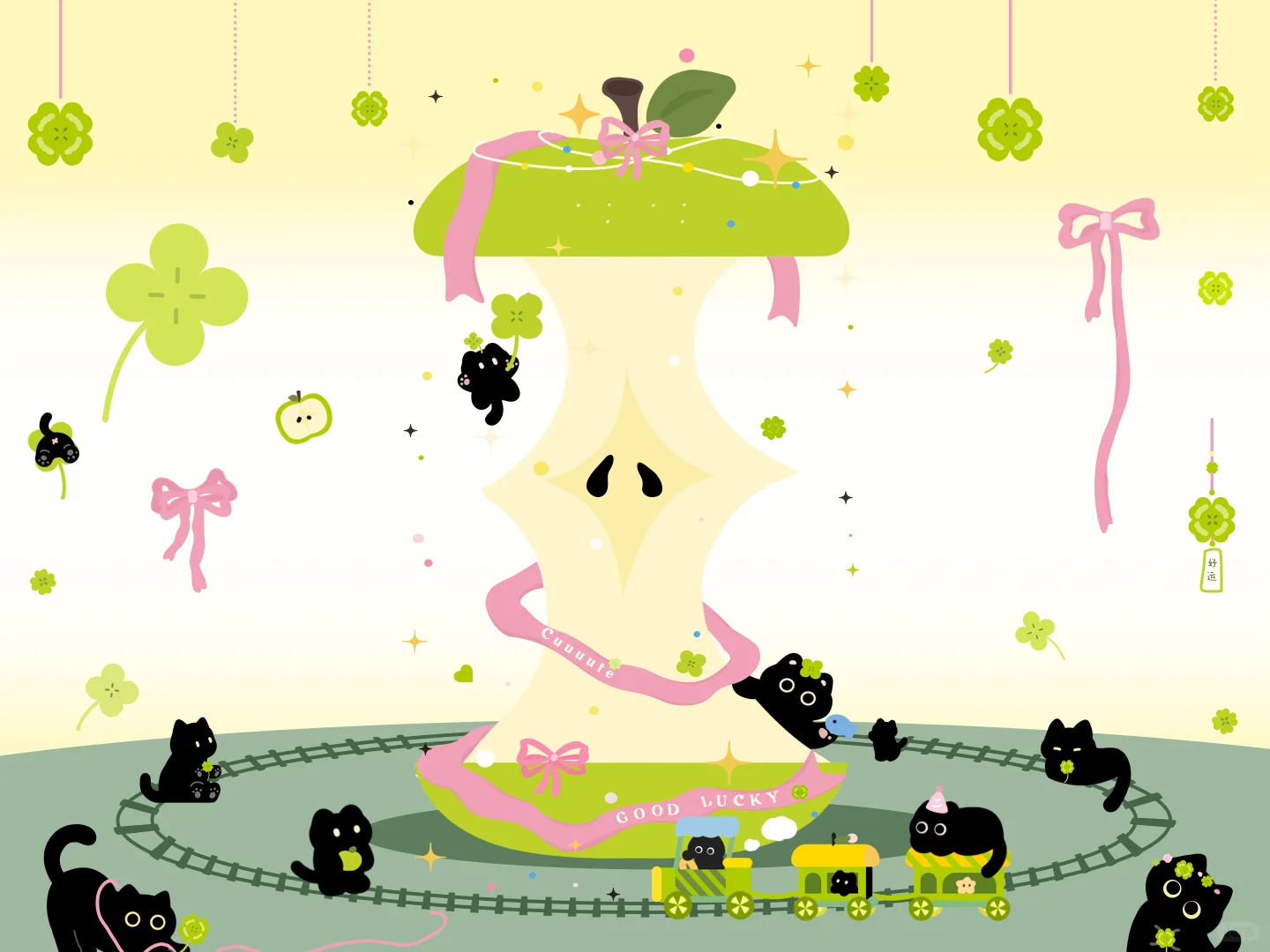 青苹果喵ipad壁纸来啦✶🍏✨‧₊˚