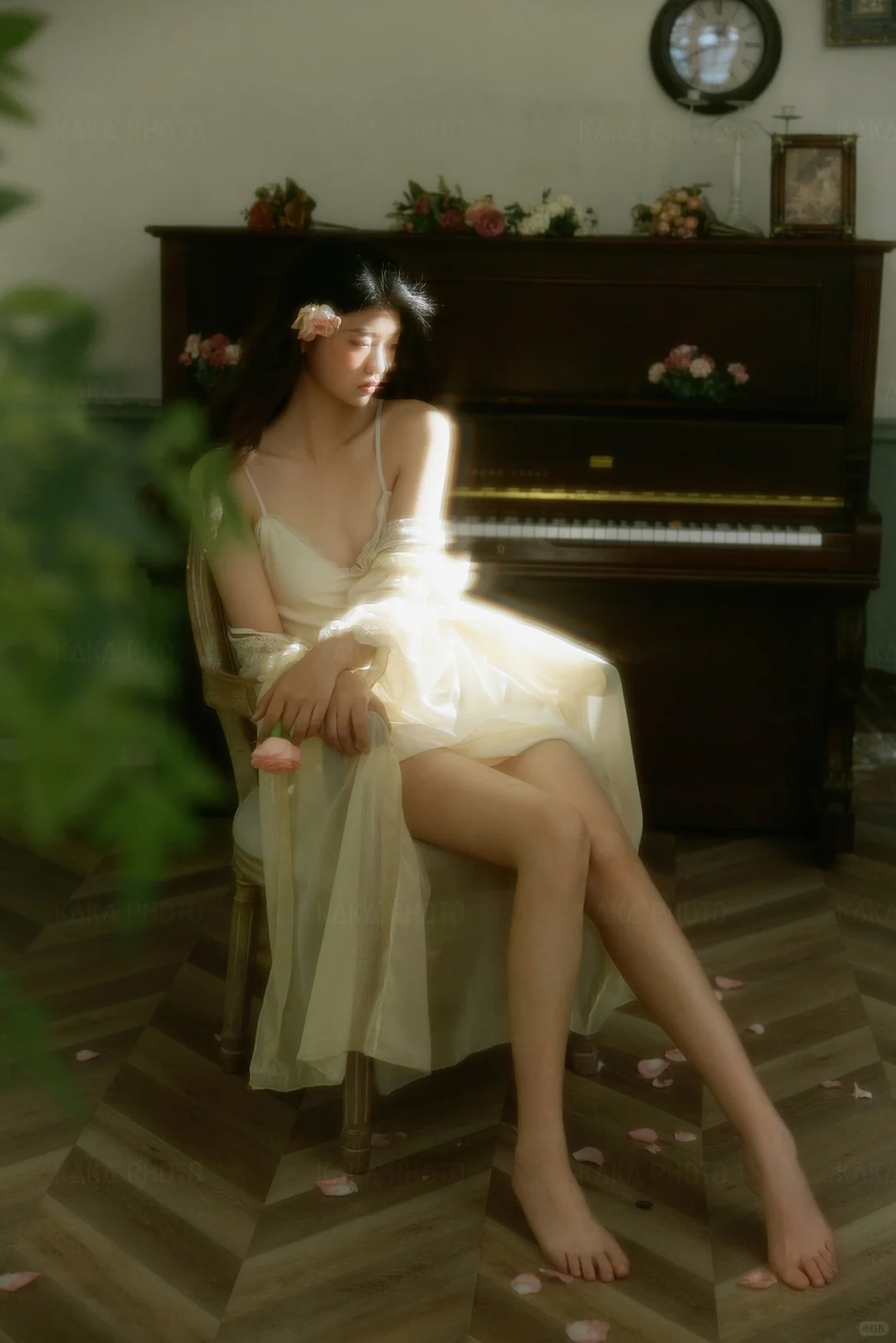 🌷鲜花和少女的适配度是百分百吧！私房照