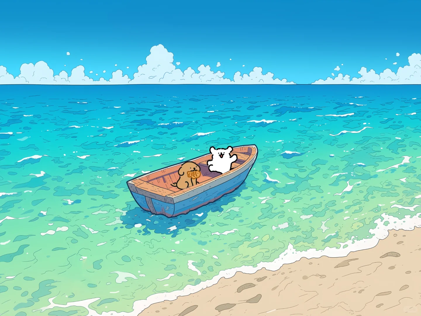 Share I 线条小狗高清壁纸【4K超清】