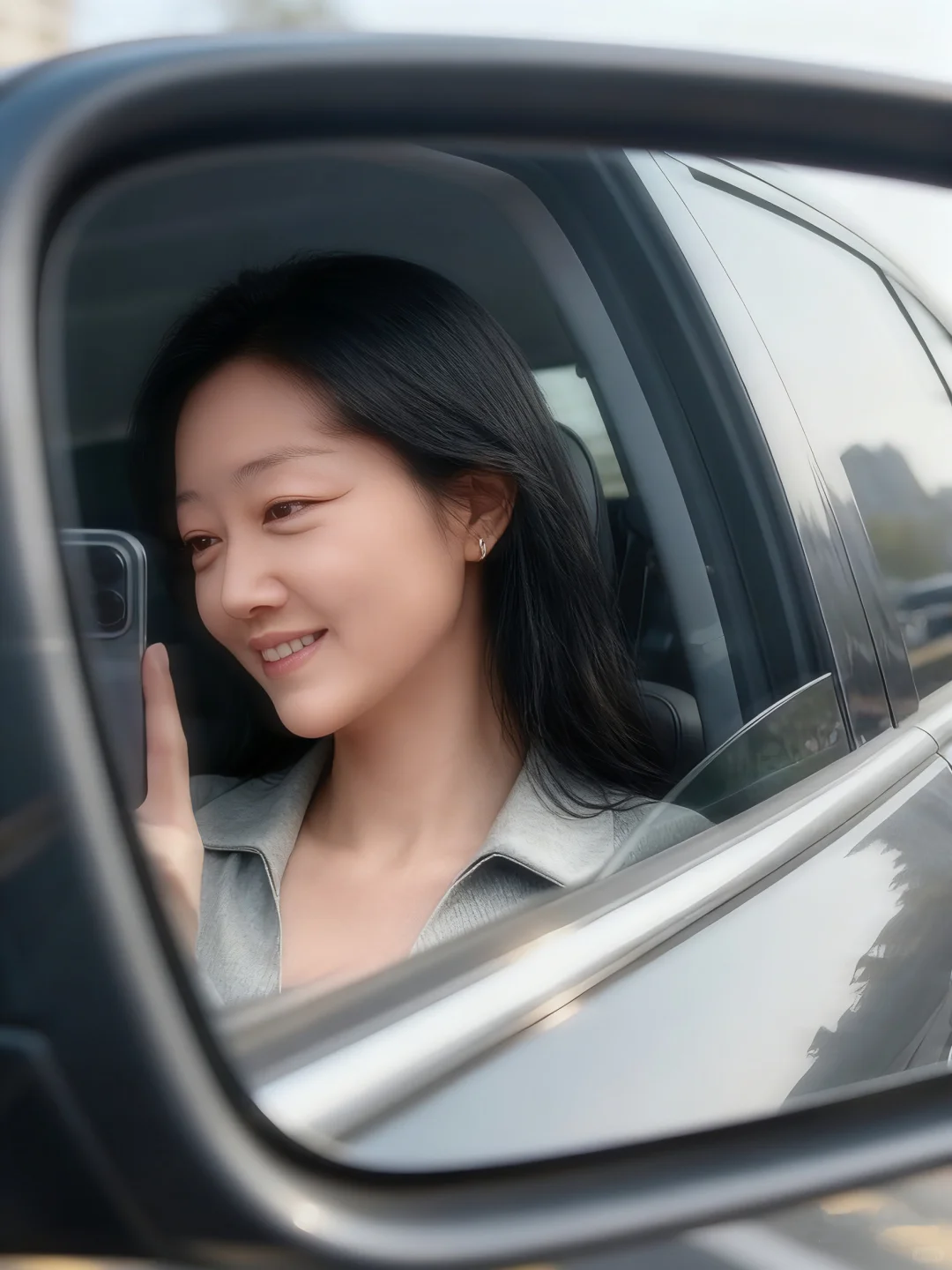 接人…在车里发呆、看窗外、发呆