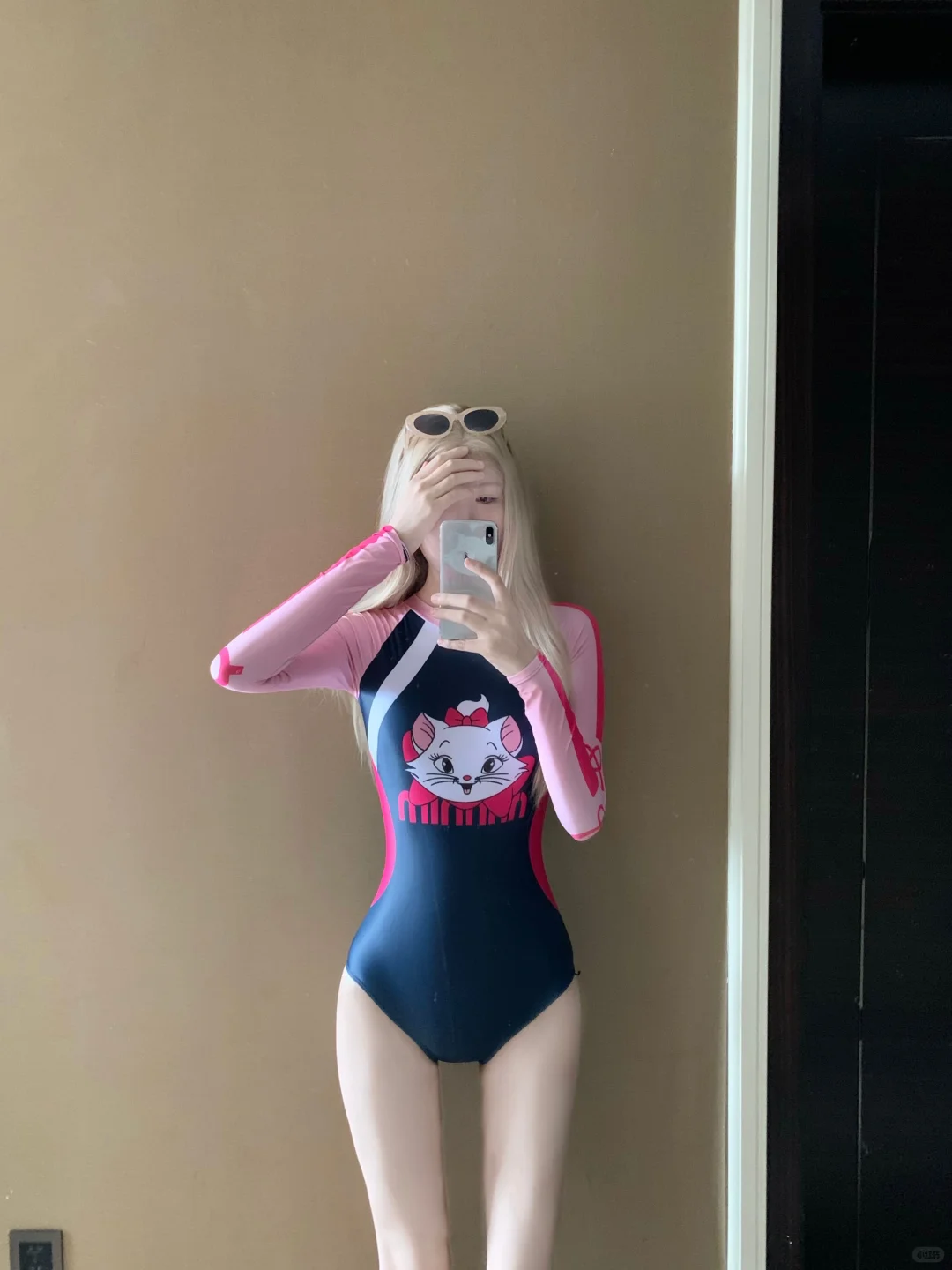 今日份游泳穿搭🏊‍♀️藏蓝色泳衣