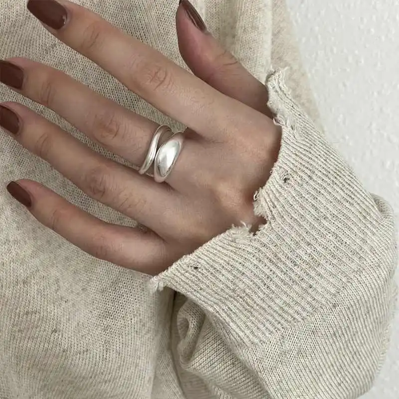 2025新款线条不规则随形戒指女时尚简约