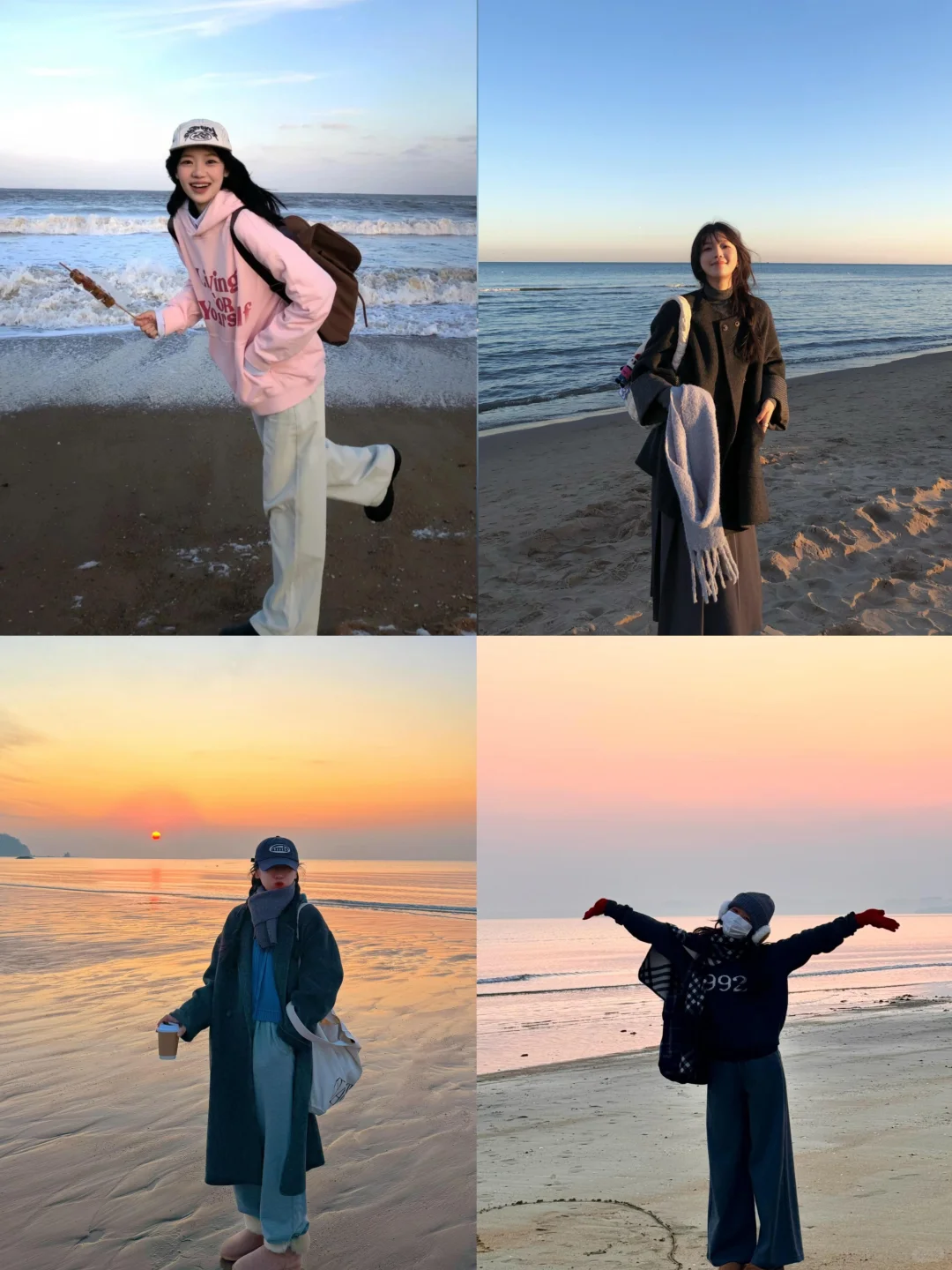 存一些冬日海边超绝松弛感拍照姿势📸！