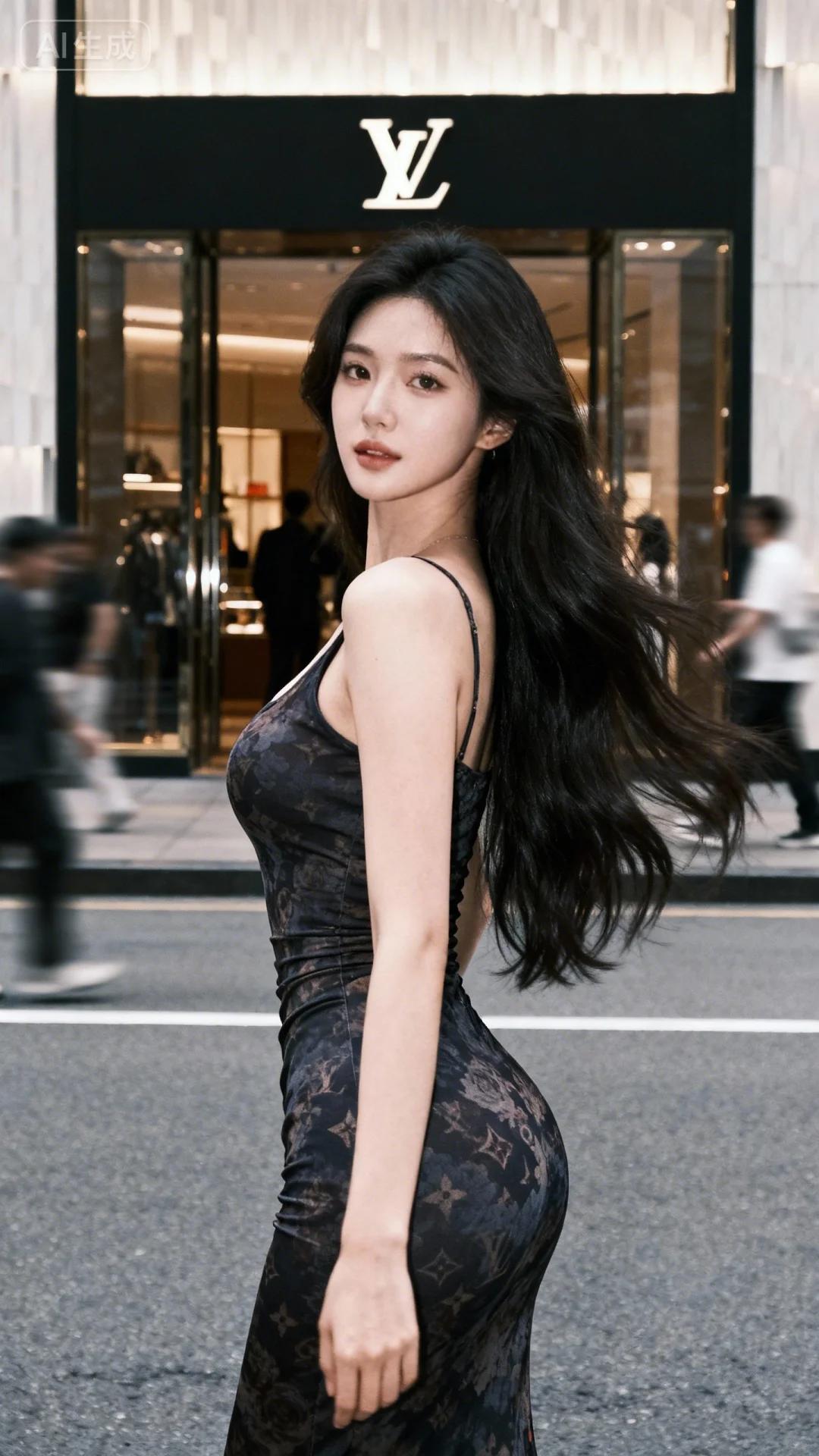 因为她的美，全世界亮了！🖤