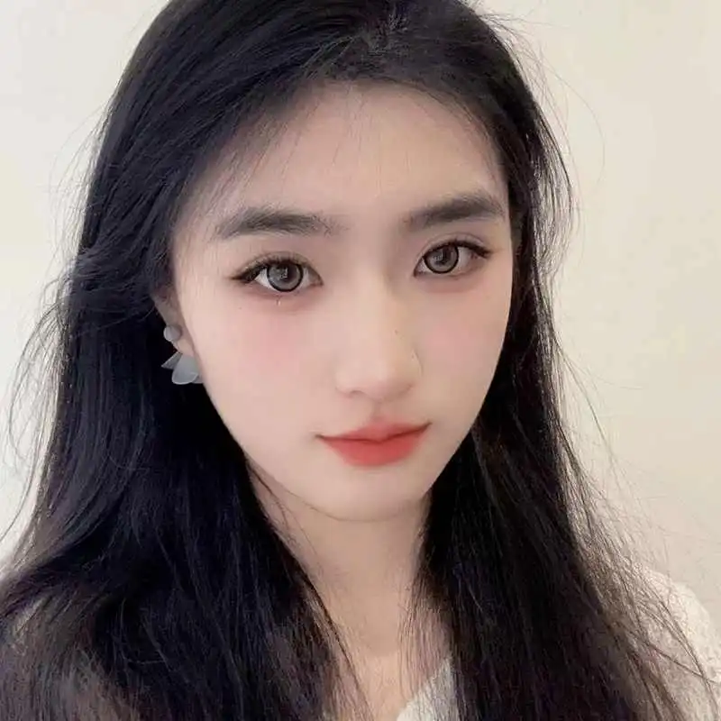 海边风铃小清新雾霾蓝色磨砂花瓣耳环女超仙