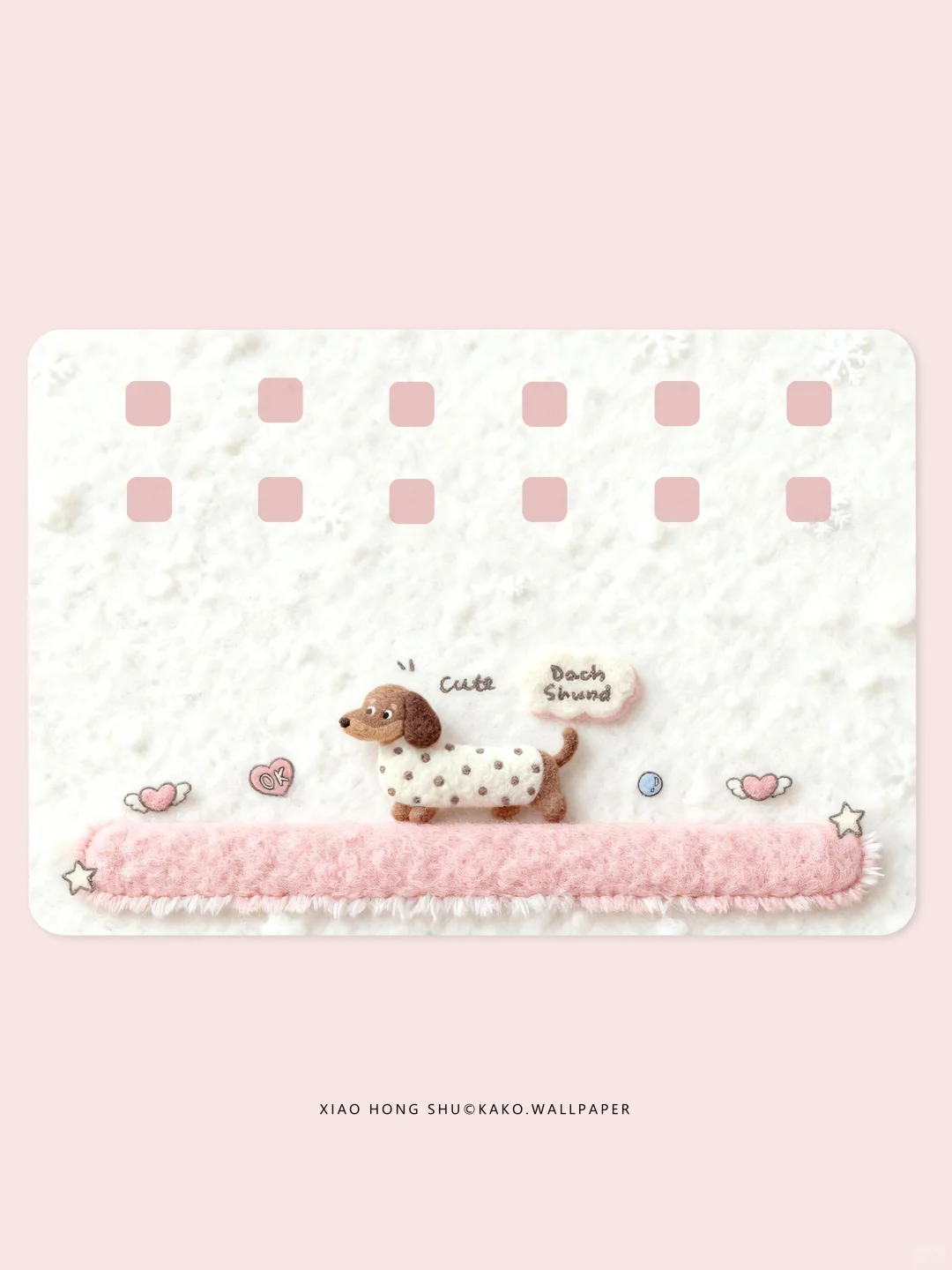 iPad 壁纸｜毛绒腊肠狗｜169