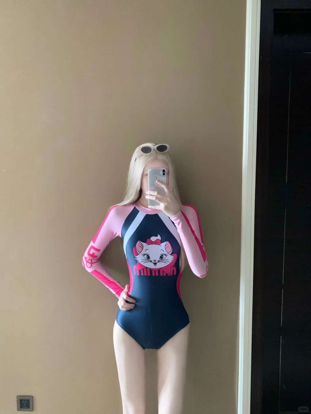 今日份游泳穿搭🏊‍♀️藏蓝色泳衣