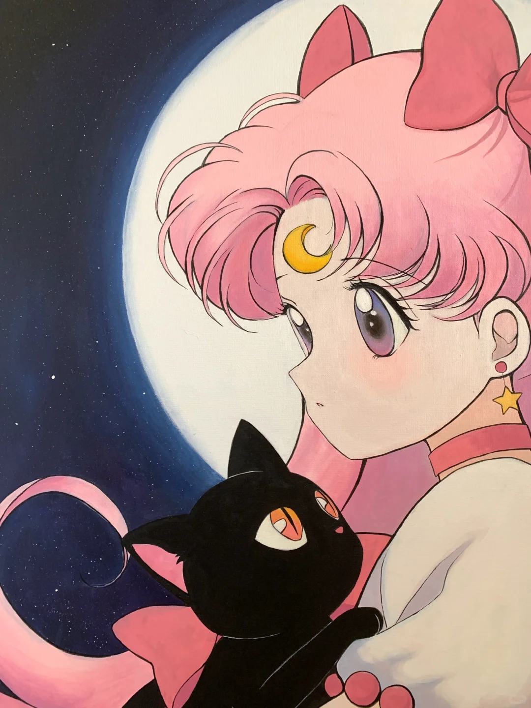 丙烯画|《美少女战士》装饰画手绘过程