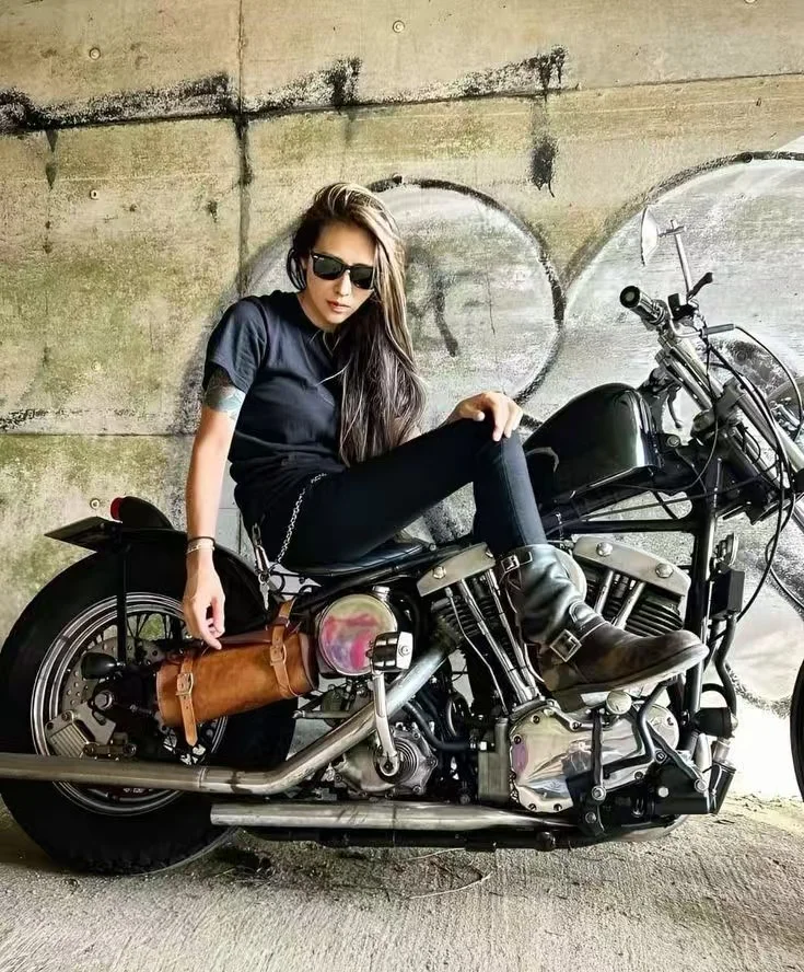 女孩机车风|阿美咔叽|美式复古穿搭