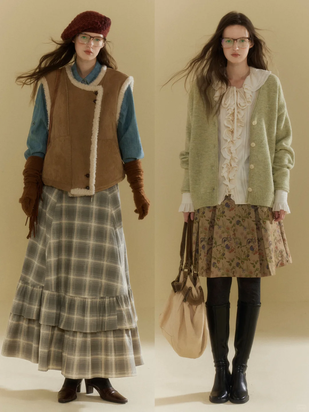 复古率性的冬日🍂浪漫洒脱法式女作家穿搭