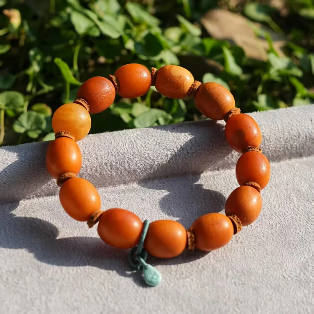 天呐！天然蜜蜡橘皮枣珠手串绝了！