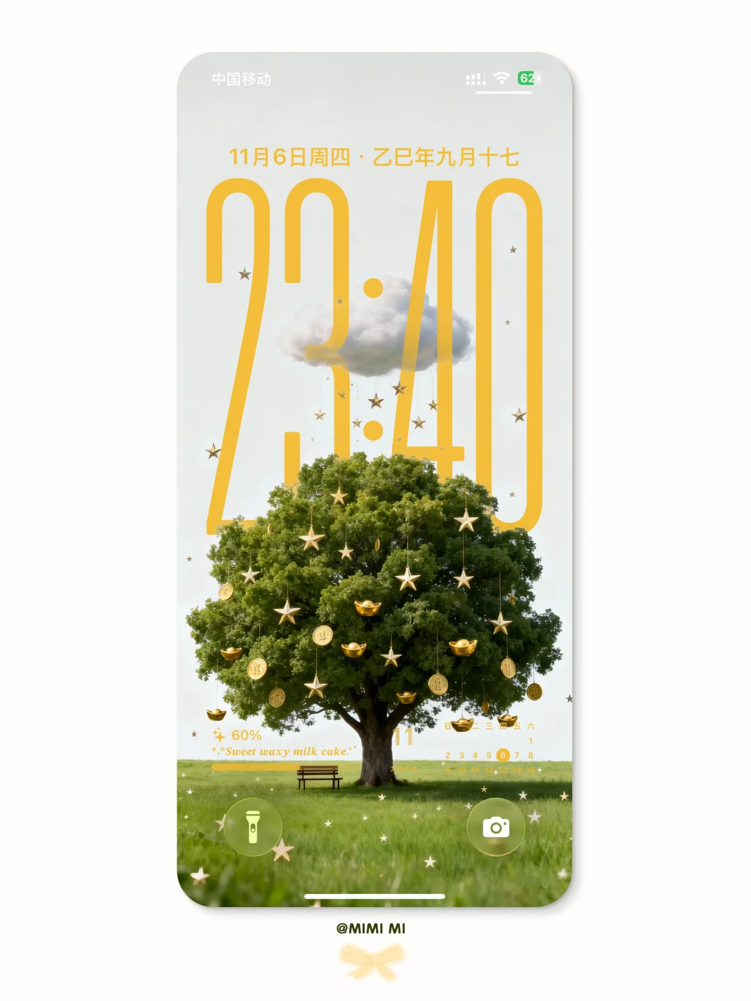 🌳 .✨一棵金钱树🌟金光闪闪高能量壁纸💛