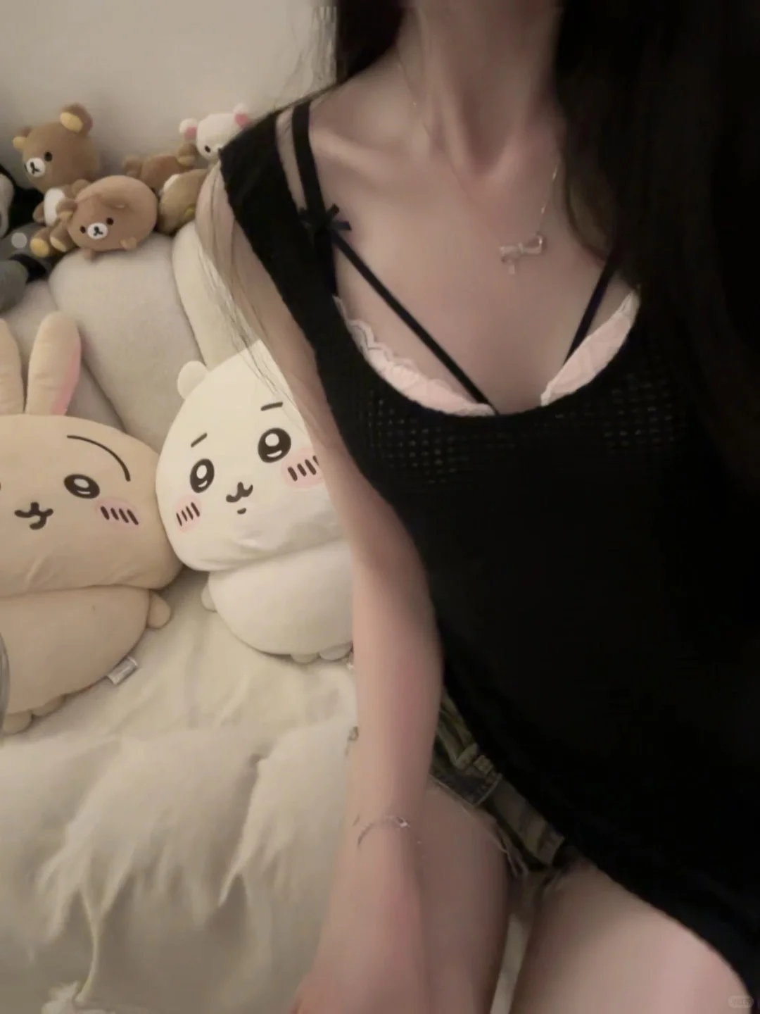 米米嘟蝴蝶结蕾丝内搭