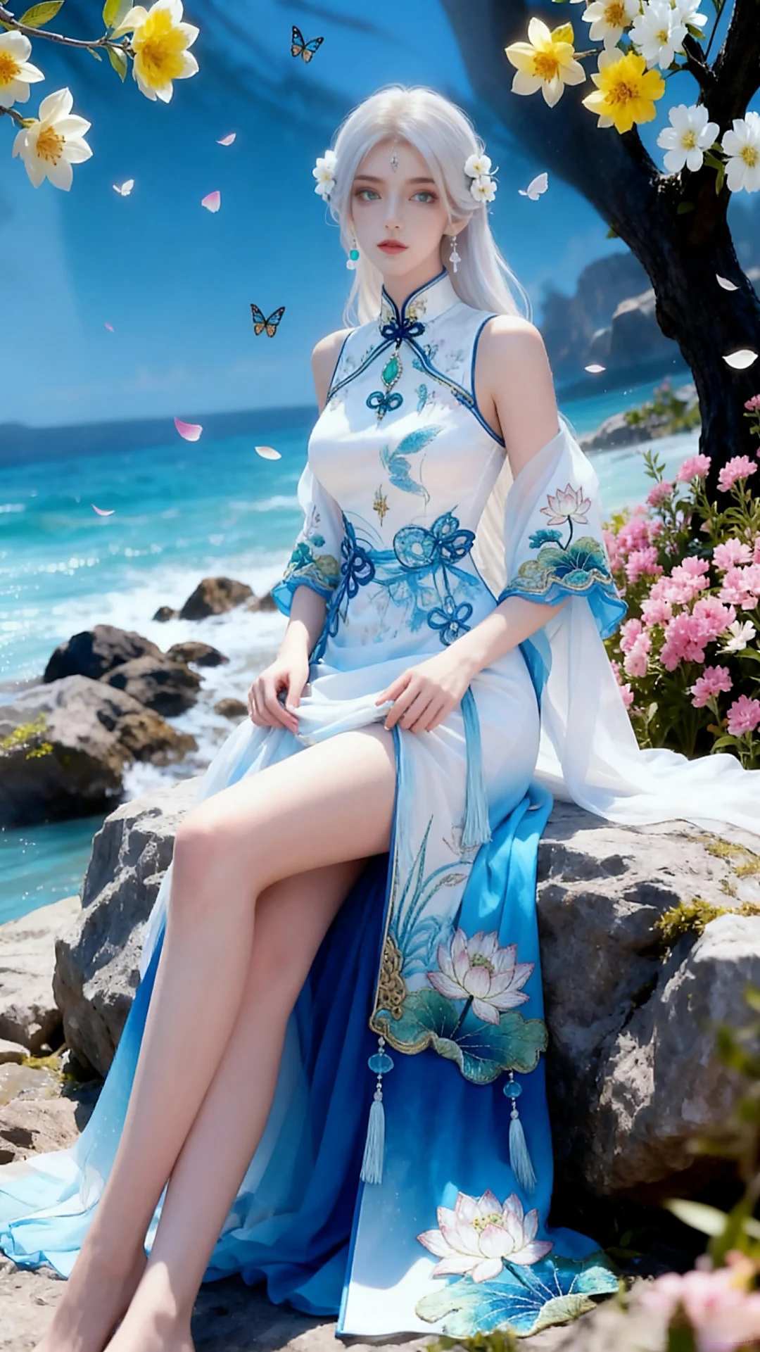 国漫女神穿上现代装小白