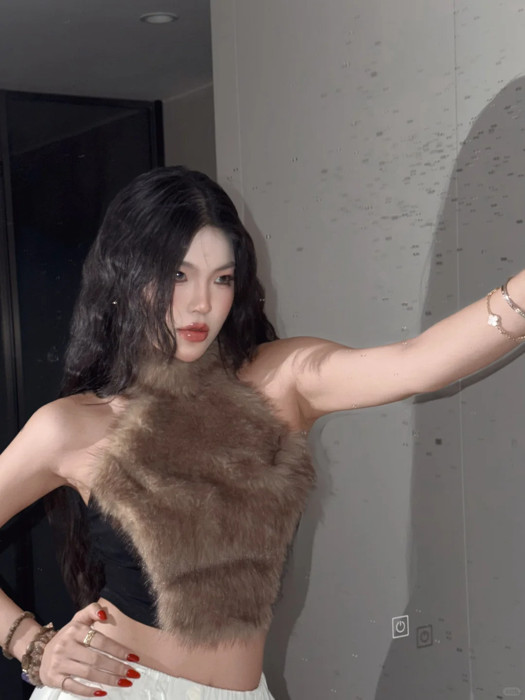 辣妹高级感毛毛领真的爱了！