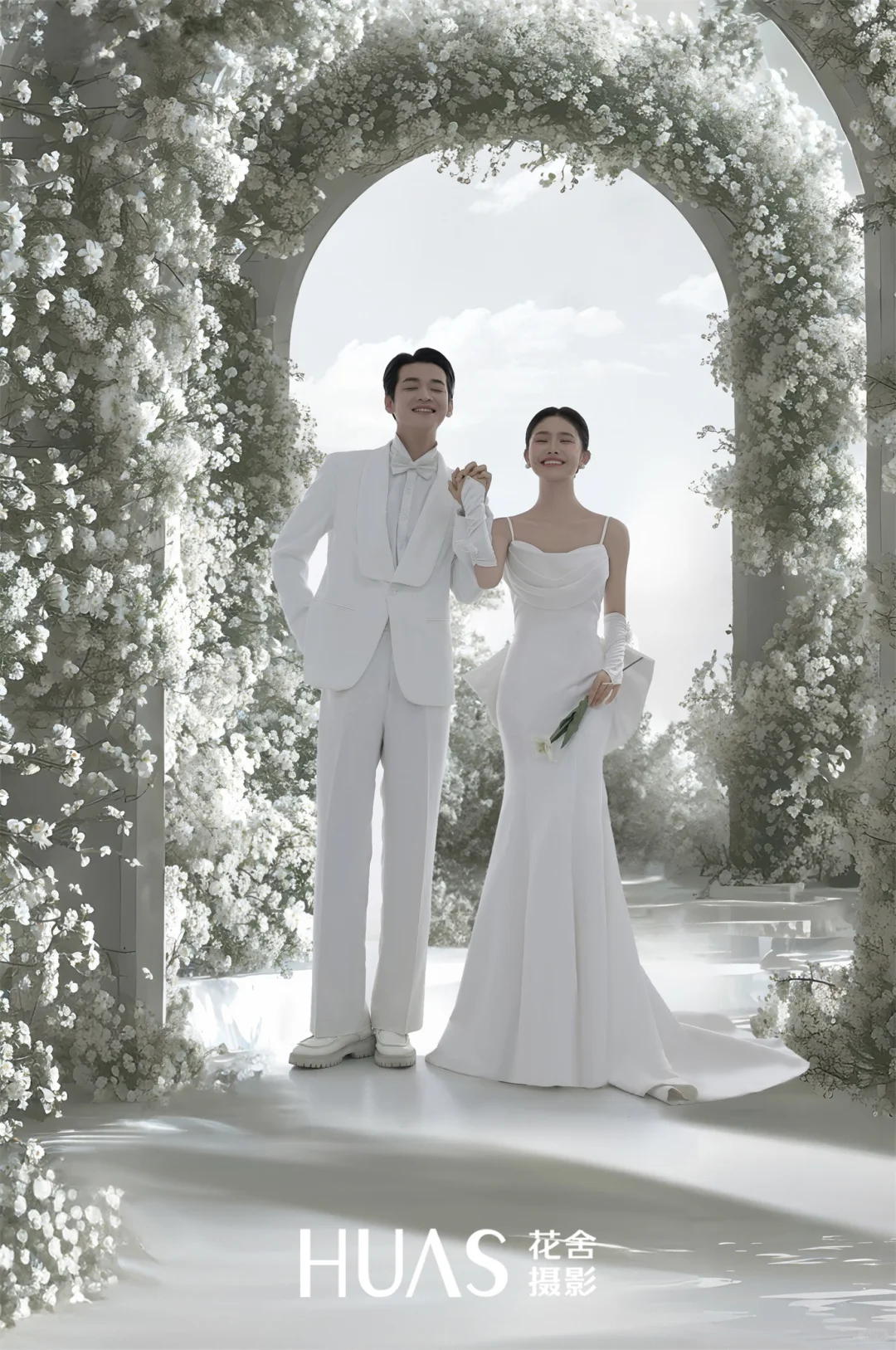 💕西安婚纱照|纯白 ins 极简🌹实景影棚