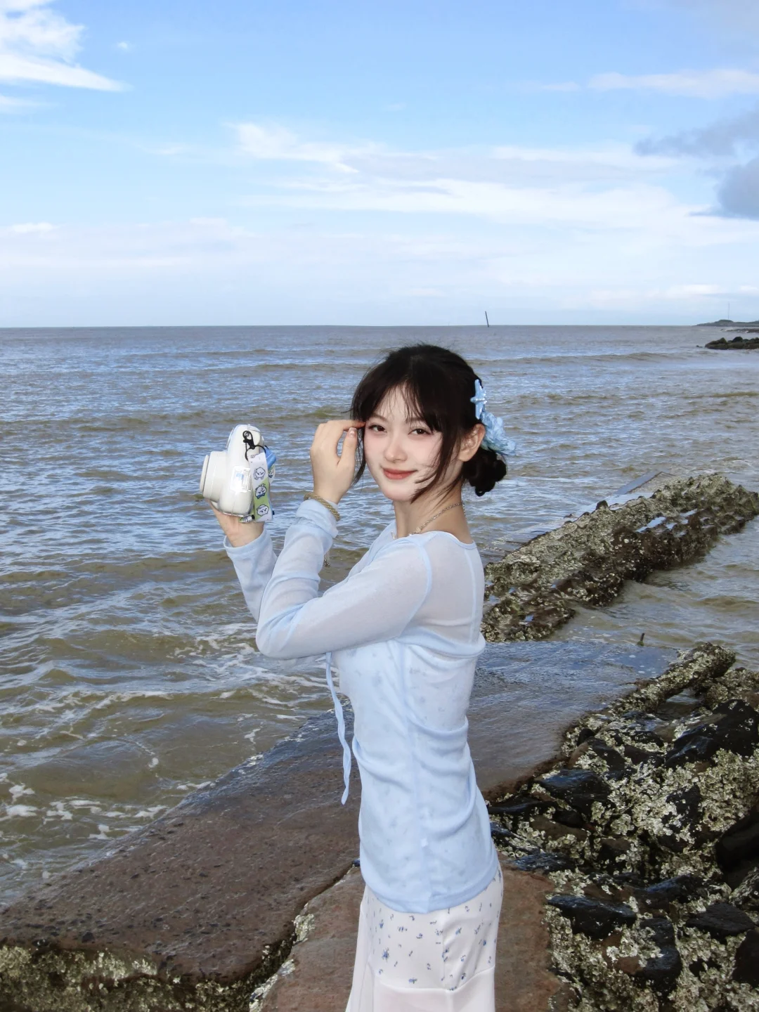 海边拍照自带氛围感🧚🏻海边吹风椰🏝️🌬️🥥