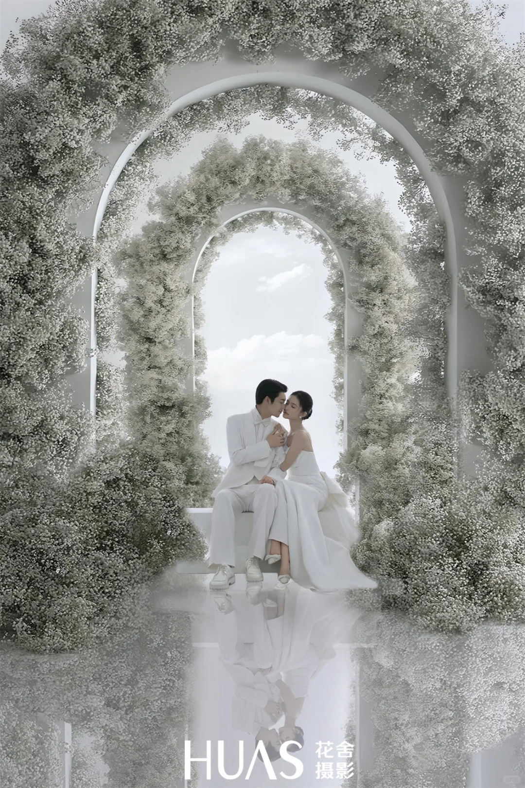 💕西安婚纱照|纯白 ins 极简🌹实景影棚