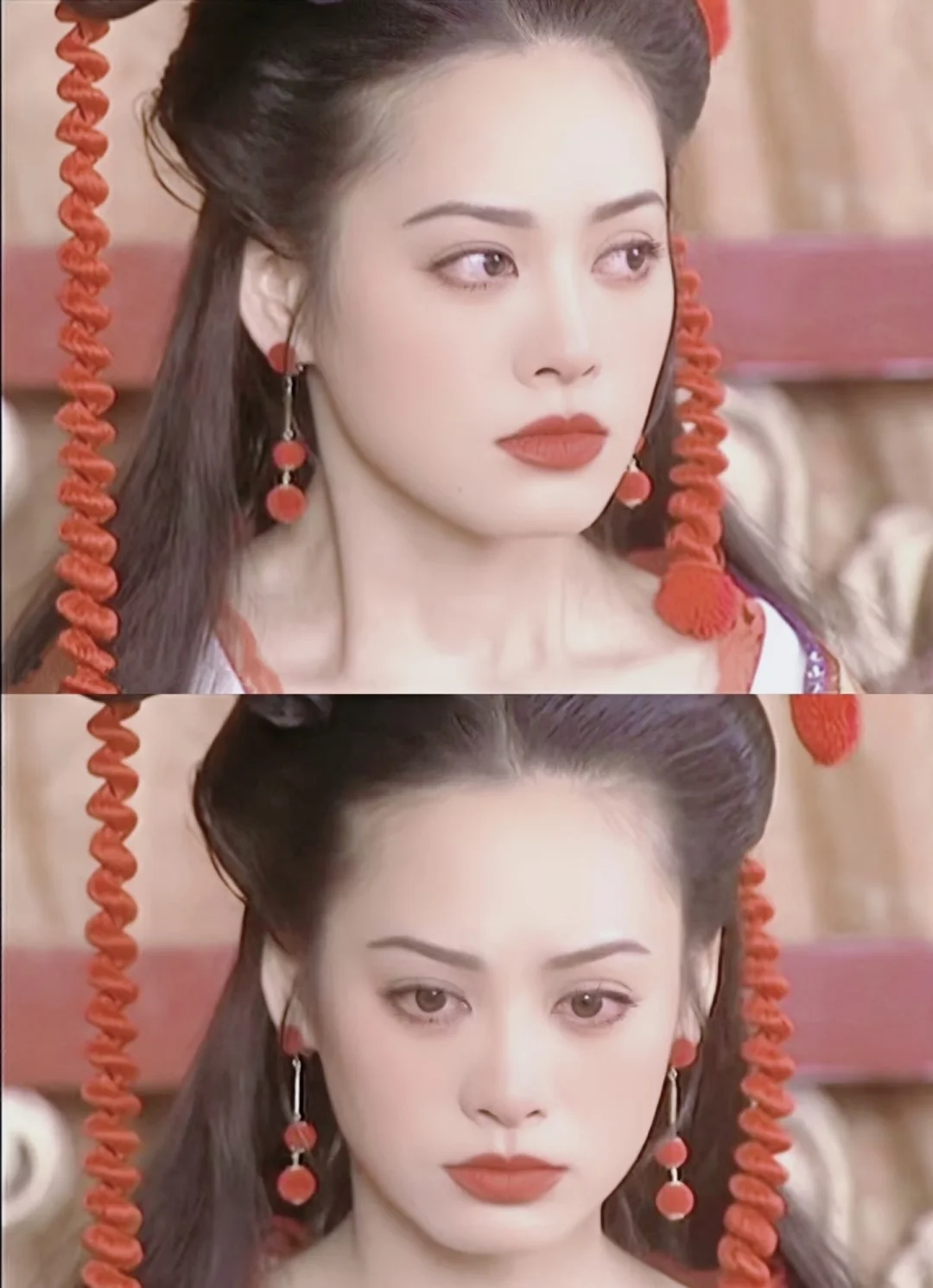 宁静，明艳大气的长相，野性难驯的气质