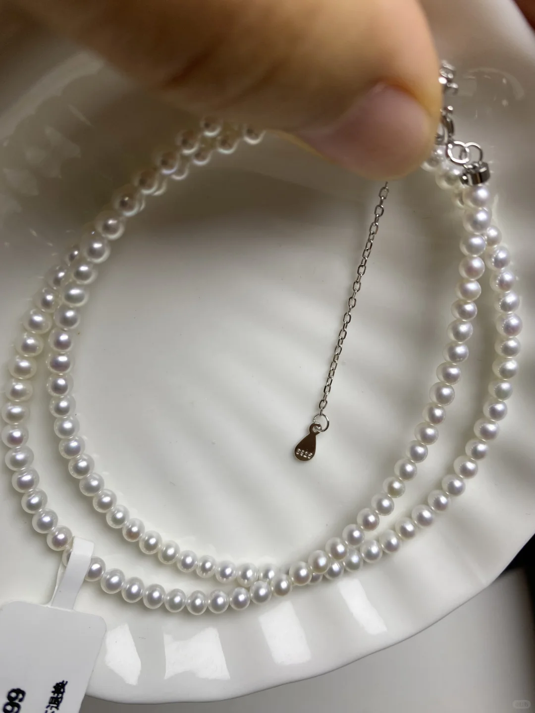 天然淡水珍珠项链3-3.5mm 两位数超级福利！