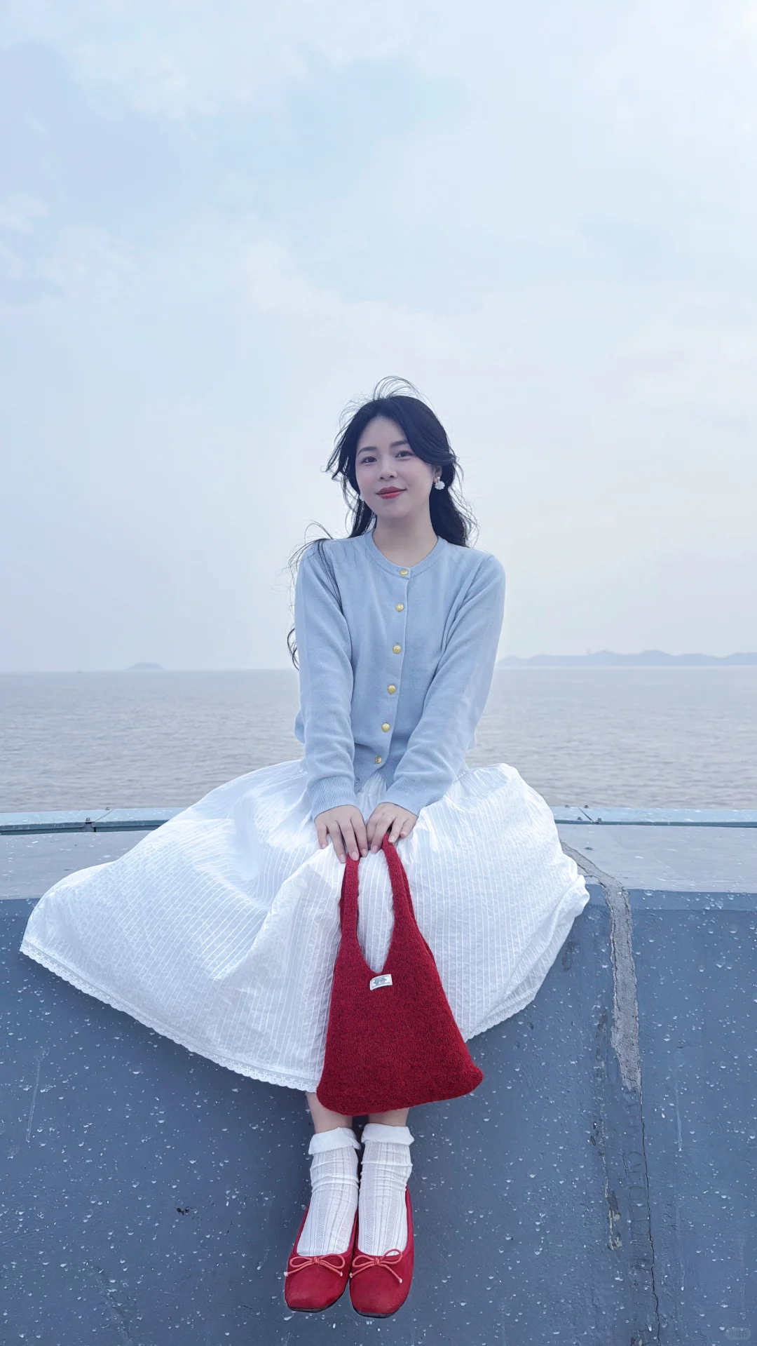 在松兰山，阴天的海边也可以拍出明媚感！