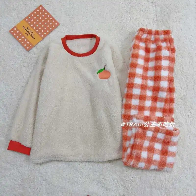 秋冬季睡衣少女珊瑚绒2025新款加厚法兰