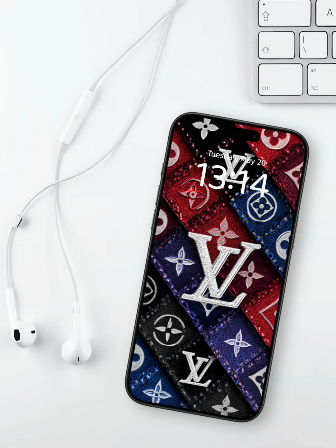 LV壁纸 l 红蓝撞色